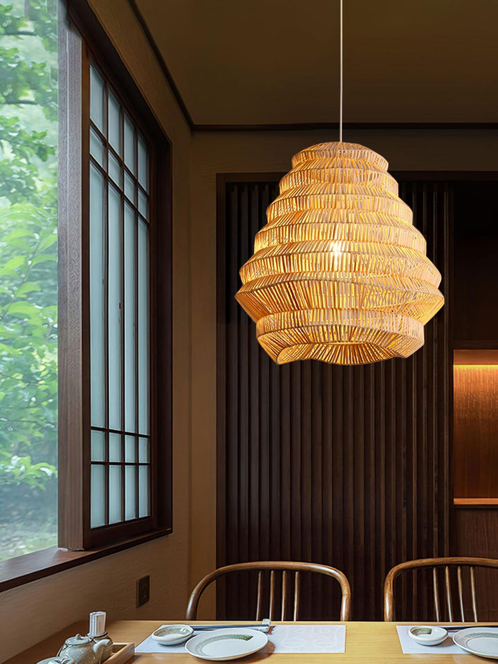 Strata Lampe Pendante Moderne en Bambou - Neutralighting
