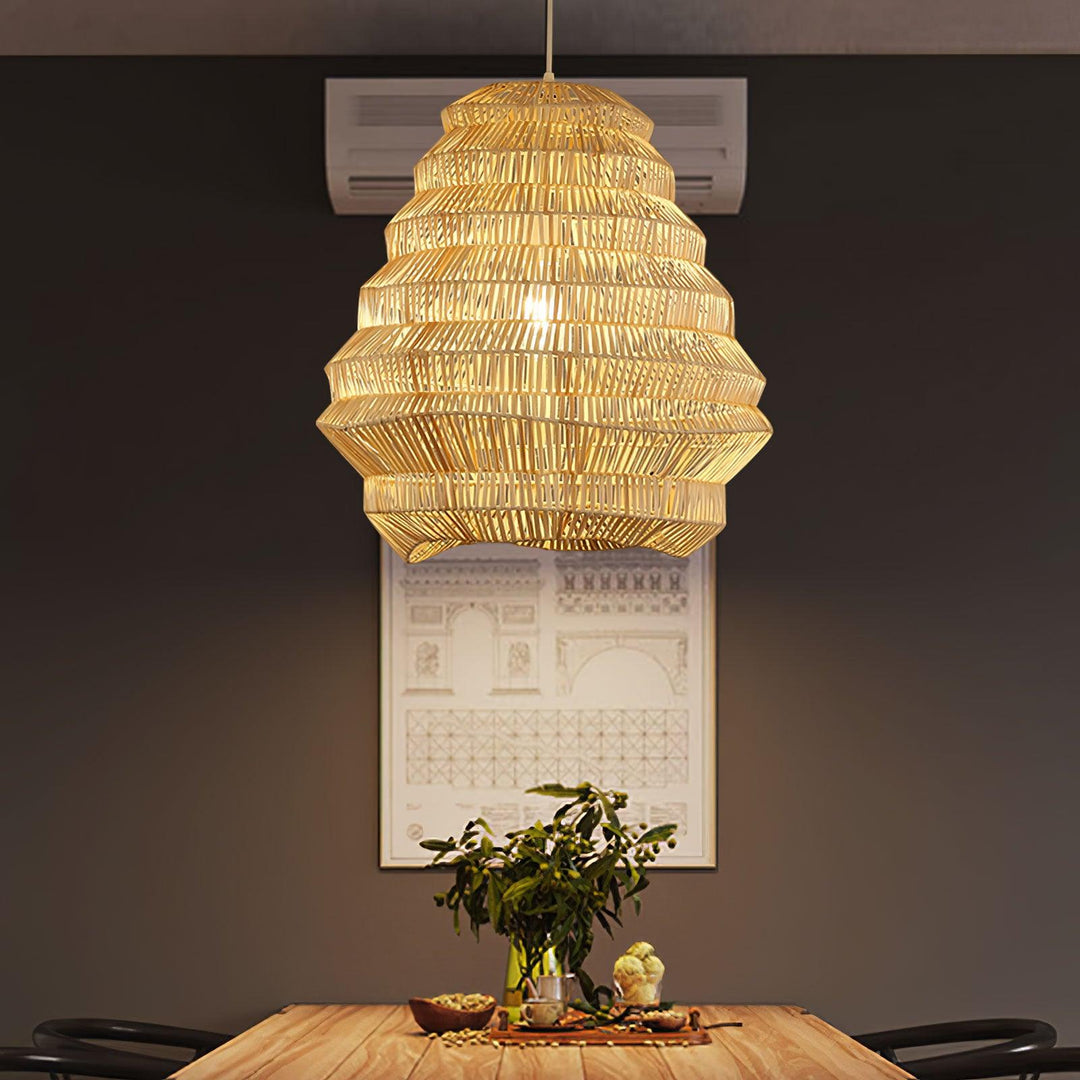 Strata Lampe Pendante Moderne en Bambou - Neutralighting