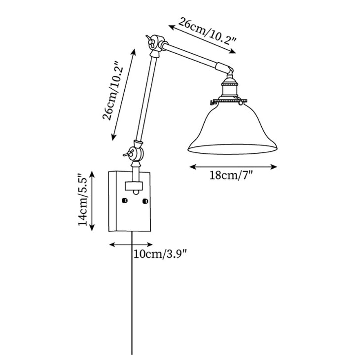 Vionde Applique murale réglable en laiton et verre vert - Neutralighting