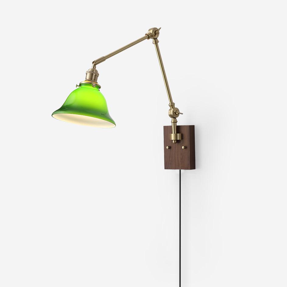 Vionde Applique murale réglable en laiton et verre vert - Neutralighting