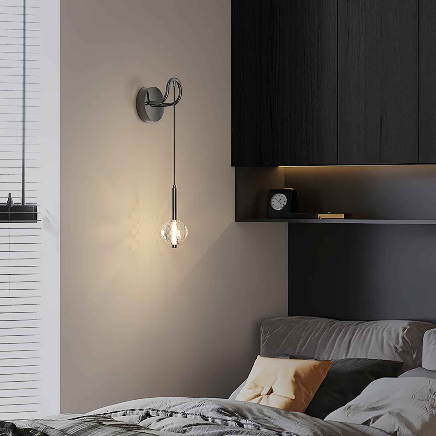 Eliana Verre 12cm Noir LED 7W