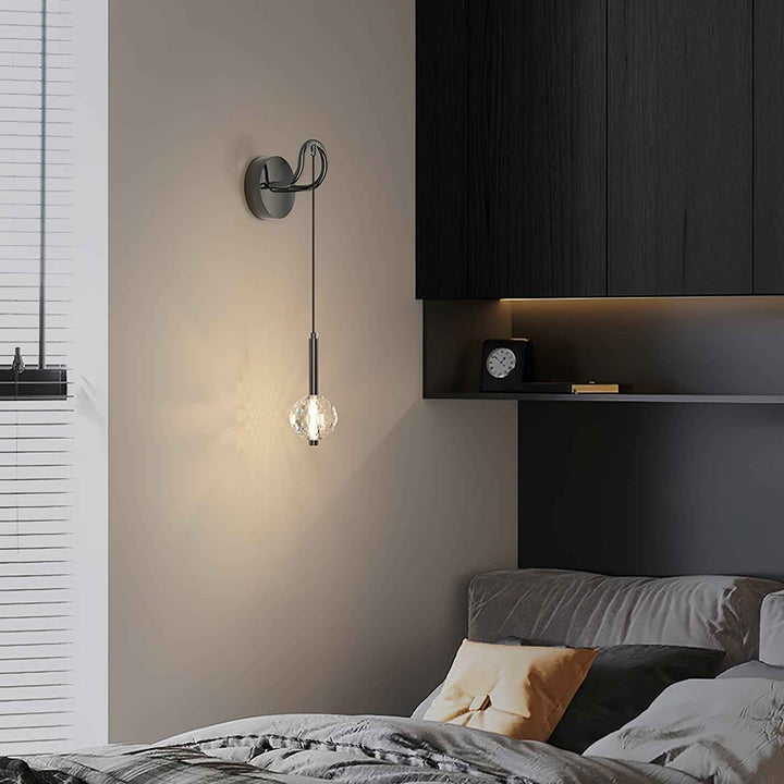 Eliana Verre 12cm Noir LED 7W