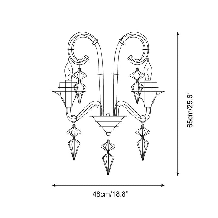 Baroque Applique Murale Sculpturale en Fil - Neutralighting