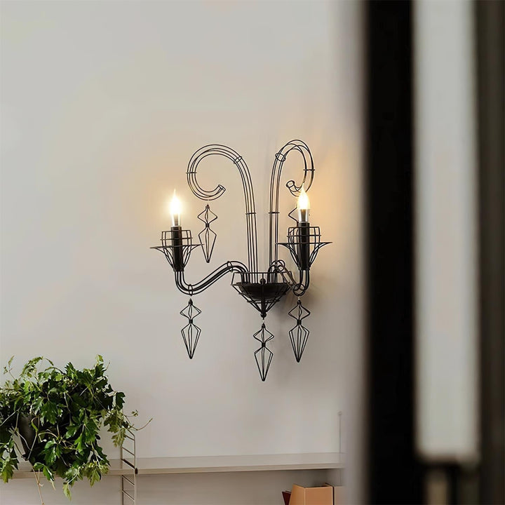 Baroque Applique Murale Sculpturale en Fil - Neutralighting