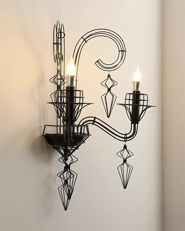 Baroque Applique Murale Sculpturale en Fil - Neutralighting