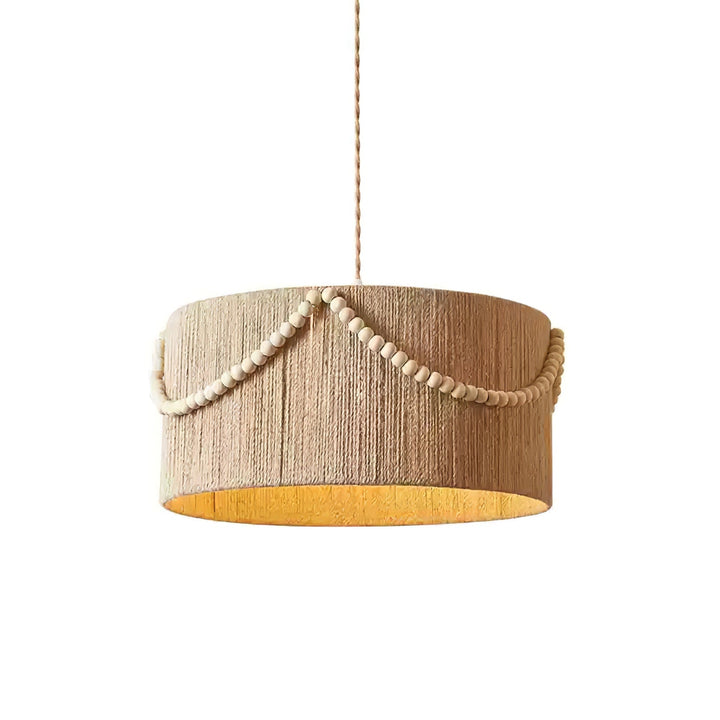 Ershaa Suspension Bohème Élégante à Perles Naturelles - Neutralighting