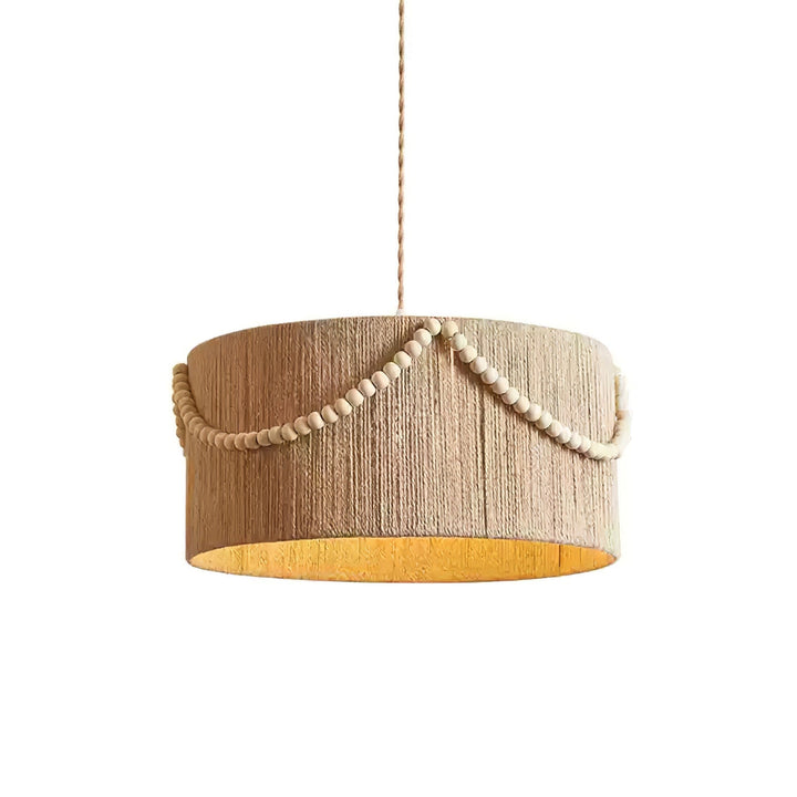 Ershaa Suspension Bohème Élégante à Perles Naturelles - Neutralighting