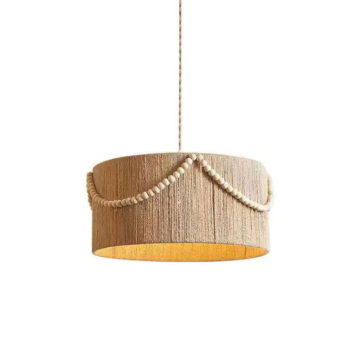 Ershaa Suspension Bohème Élégante à Perles Naturelles - Neutralighting