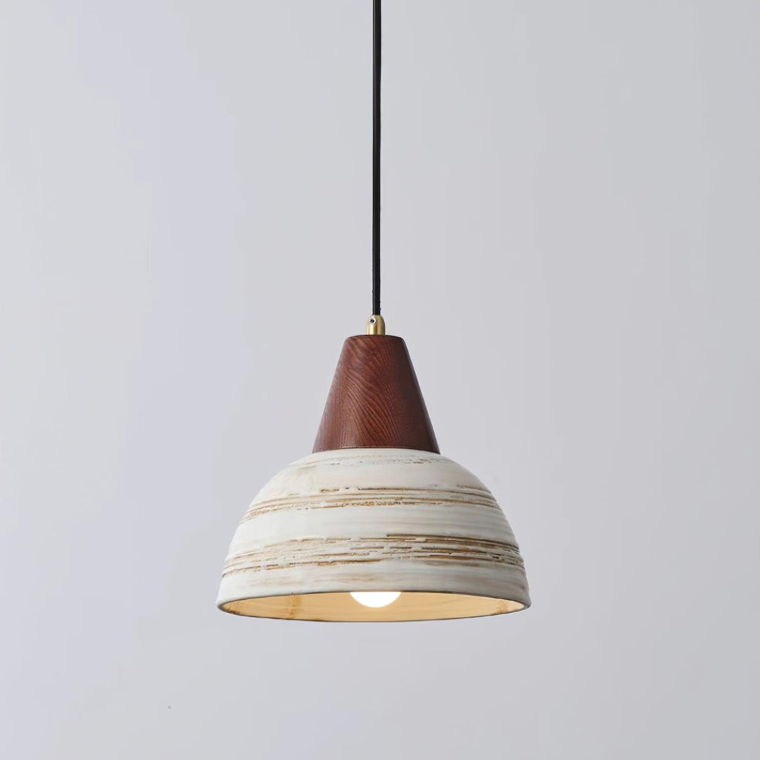 Suspension Texturé Céramique Ombre Conique Nordique Minimaliste - Neutralighting