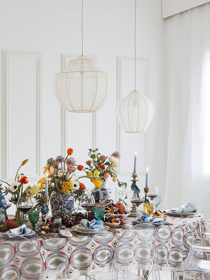 Eraeyra Lampe Suspension en Tissu Maille d&