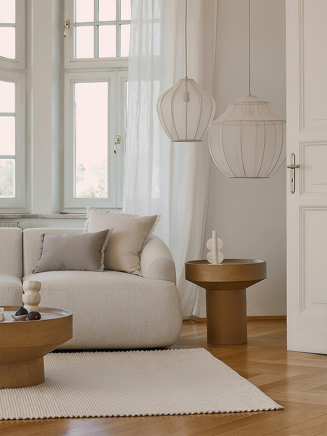 Eraeyra Lampe Suspension en Tissu Maille d&