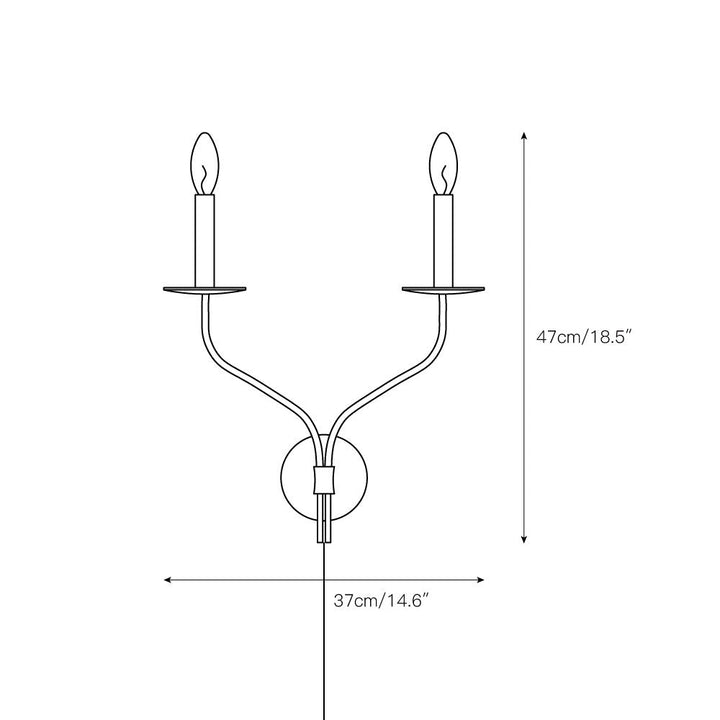 Zoruvyu Moderne Minimaliste Plug-in Laiton Métal Applique Murale - Neutralighting