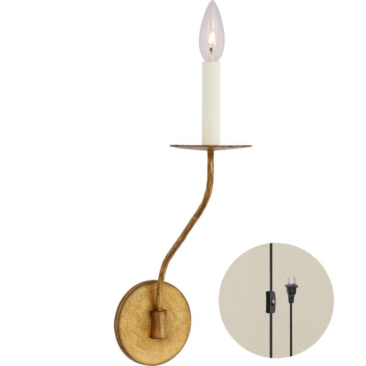 Zoruvyu Moderne Minimaliste Plug-in Laiton Métal Applique Murale - Neutralighting