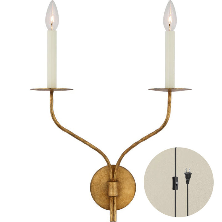 Zoruvyu Moderne Minimaliste Plug-in Laiton Métal Applique Murale - Neutralighting