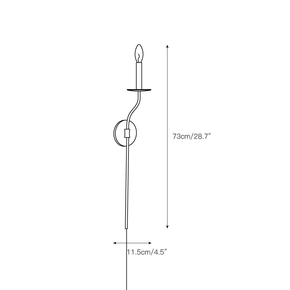 Zoruvyu Moderne Minimaliste Plug-in Laiton Métal Applique Murale - Neutralighting