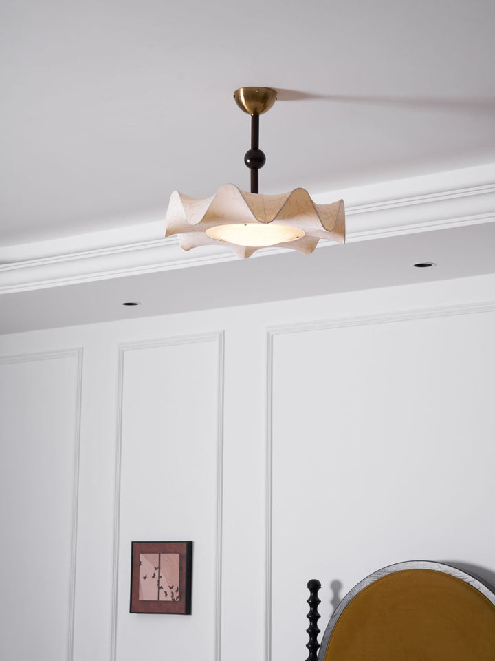 Avlorus Lampe Plafonnier Traditionnelle Premium Élégance Bois Tissu - Neutralighting