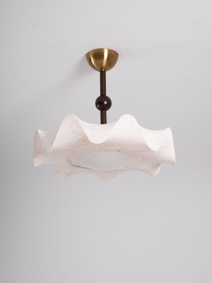 Avlorus Lampe Plafonnier Traditionnelle Premium Élégance Bois Tissu - Neutralighting