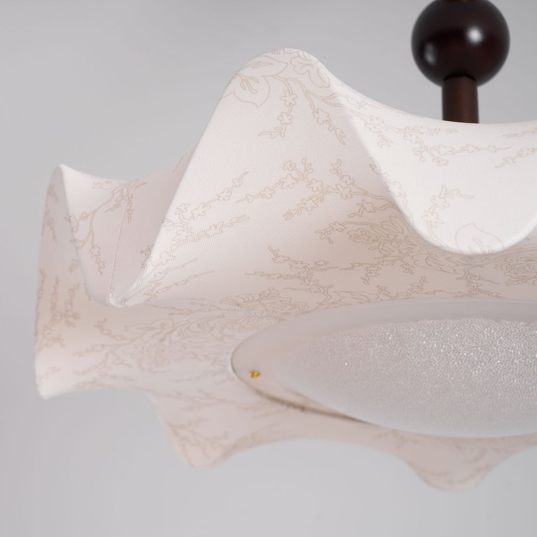 Avlorus Lampe Plafonnier Traditionnelle Premium Élégance Bois Tissu - Neutralighting