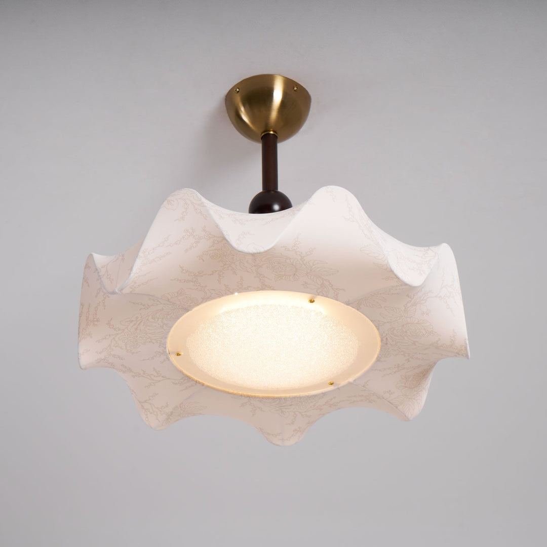 Avlorus Lampe Plafonnier Traditionnelle Premium Élégance Bois Tissu - Neutralighting