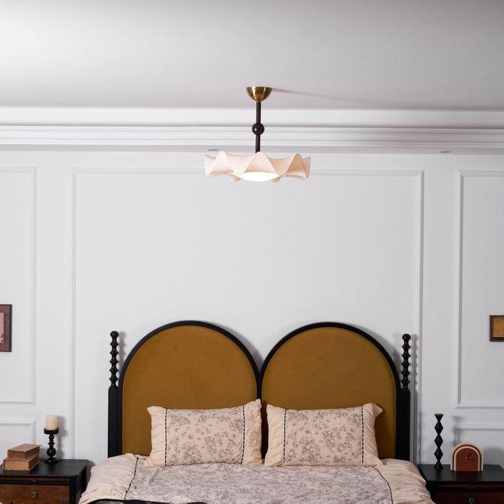 Avlorus Lampe Plafonnier Traditionnelle Premium Élégance Bois Tissu - Neutralighting