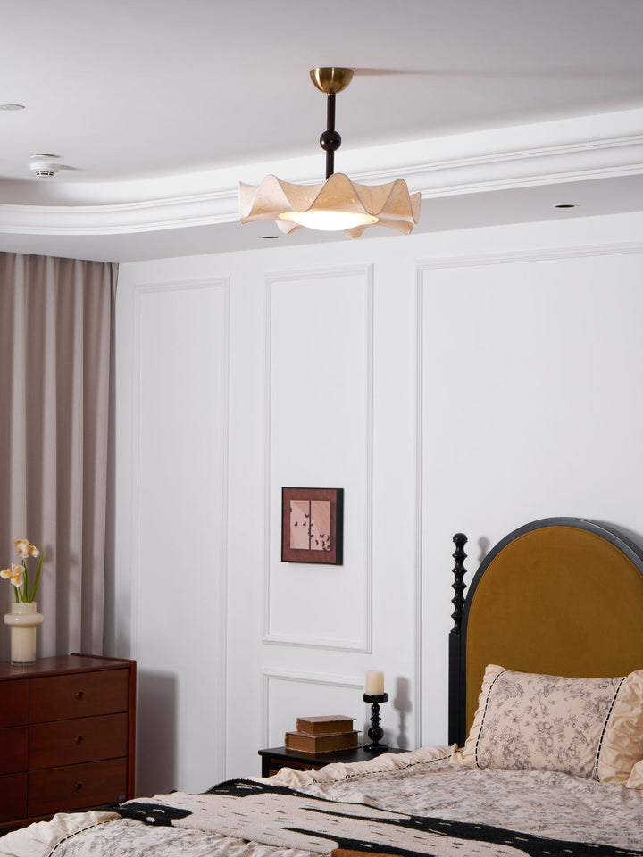 Avlorus Lampe Plafonnier Traditionnelle Premium Élégance Bois Tissu - Neutralighting