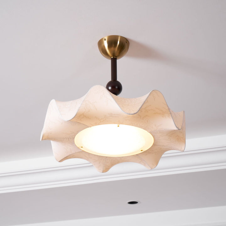 Avlorus Lampe Plafonnier Traditionnelle Premium Élégance Bois Tissu - Neutralighting