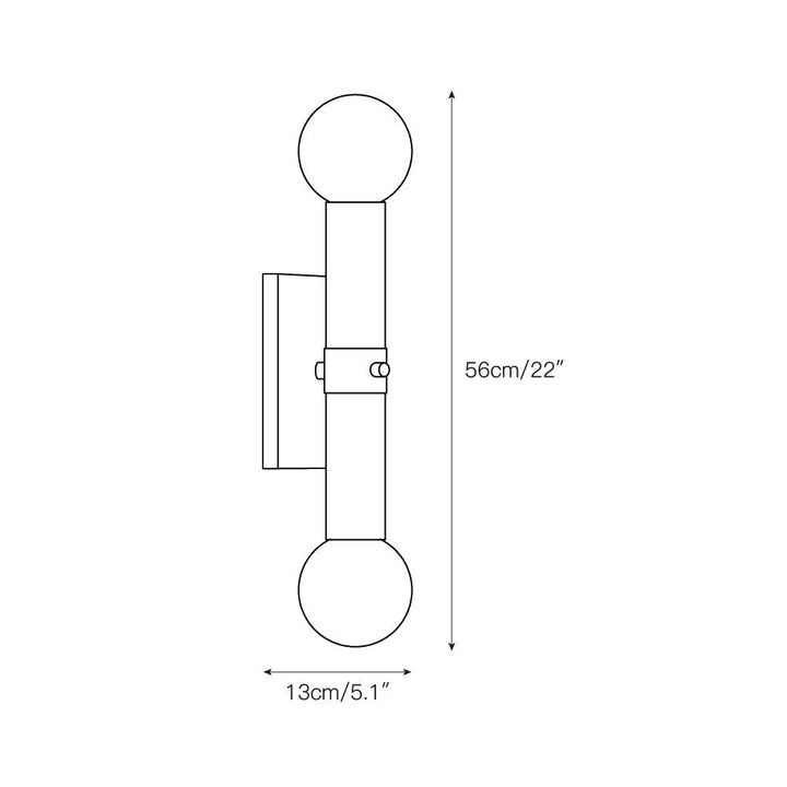 Dvaluvyh Moderne Minimaliste Travertin Métal Verre Applique Murale - Neutralighting