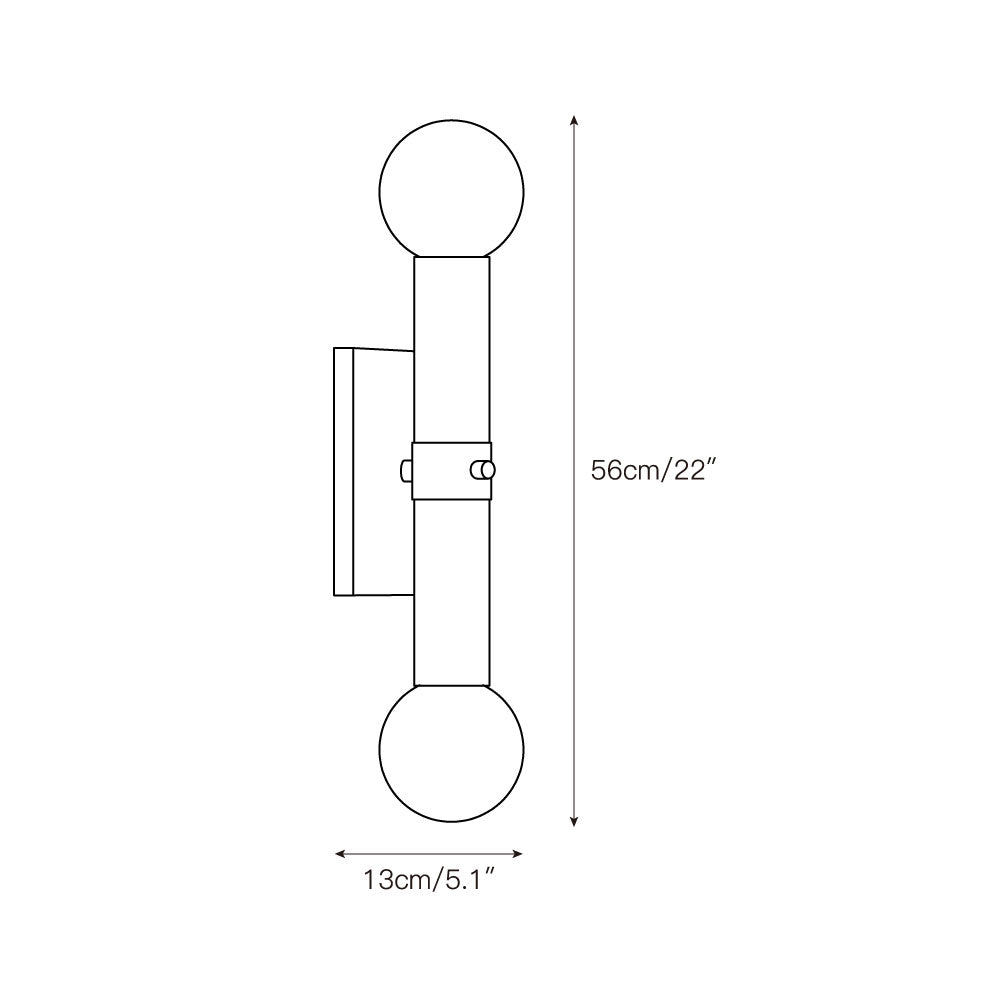 Dvaluvyh Moderne Minimaliste Travertin Métal Verre Applique Murale - Neutralighting
