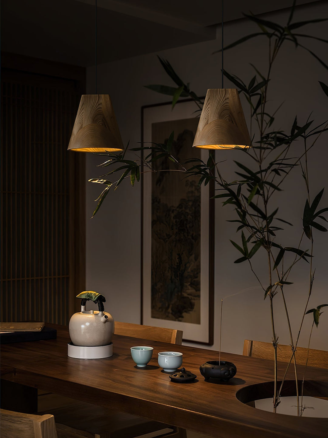 Ivarara Suspension Bois Asymétrique - Neutralighting