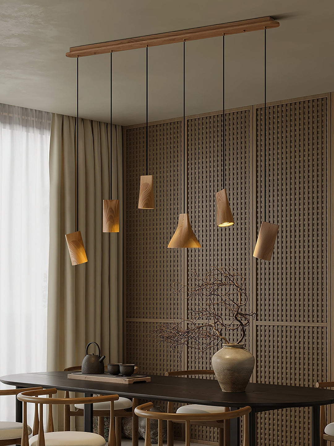 Ivarara Suspension Bois Asymétrique - Neutralighting