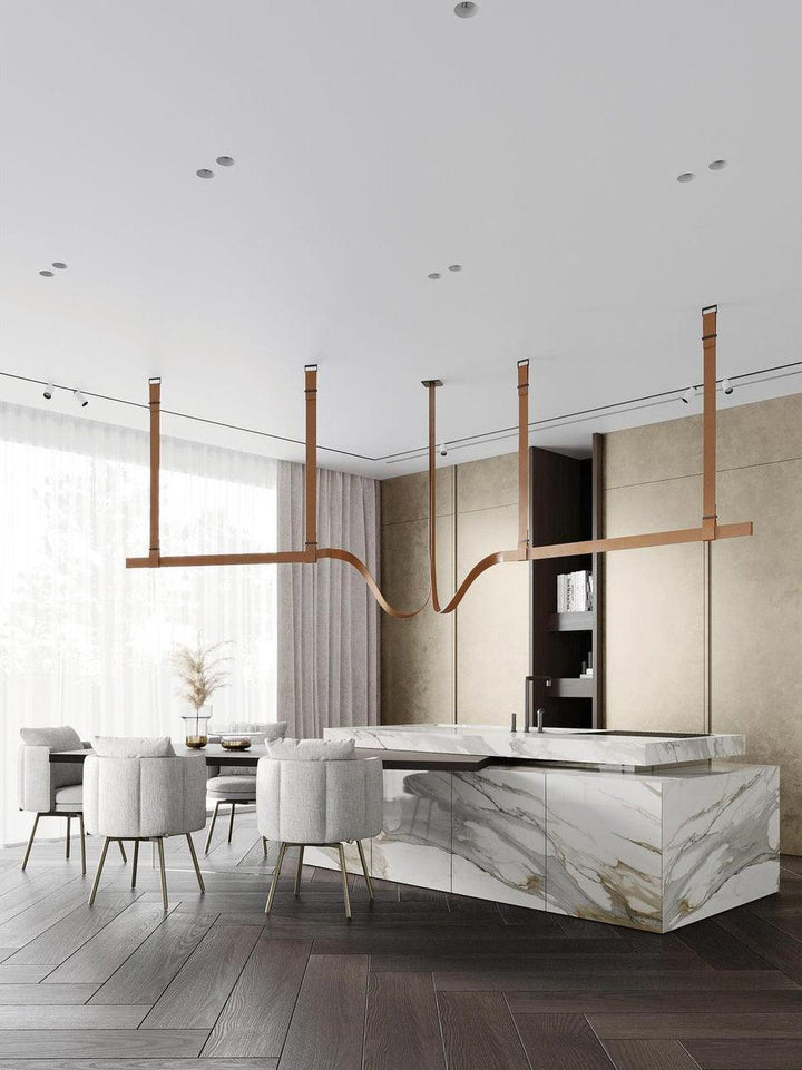 Arcadia Suspension Moderne en Cuir - Neutralighting