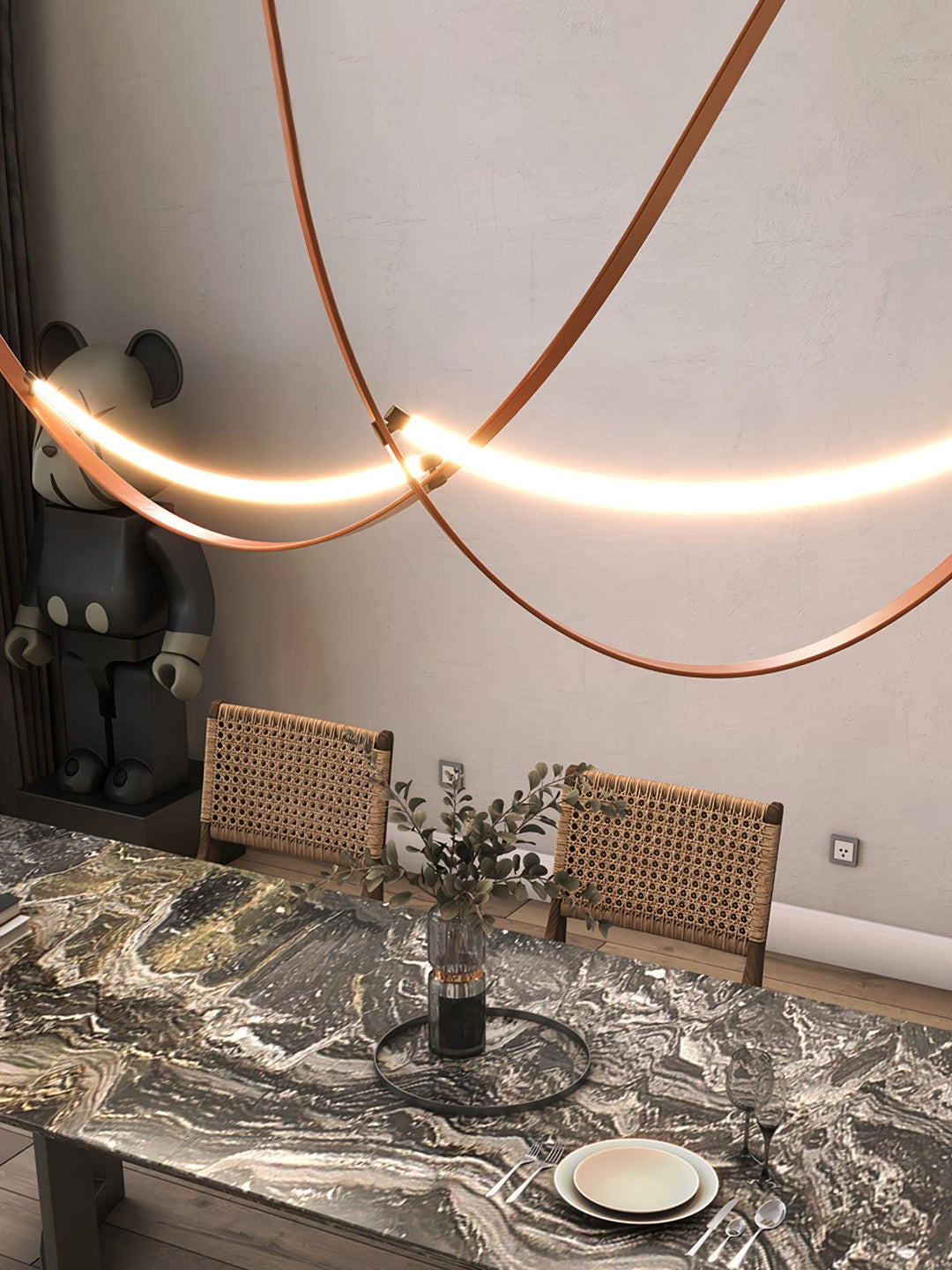 Belt Lampe à Suspension en Cuir et Silicone Minimaliste - Neutralighting