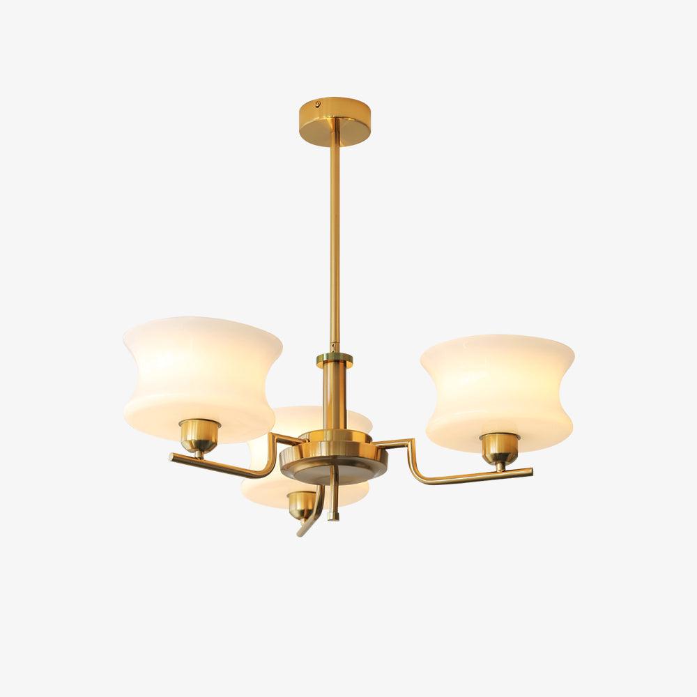 Lustra Chandelier en Verre Vintage Doré Naturel - Neutralighting