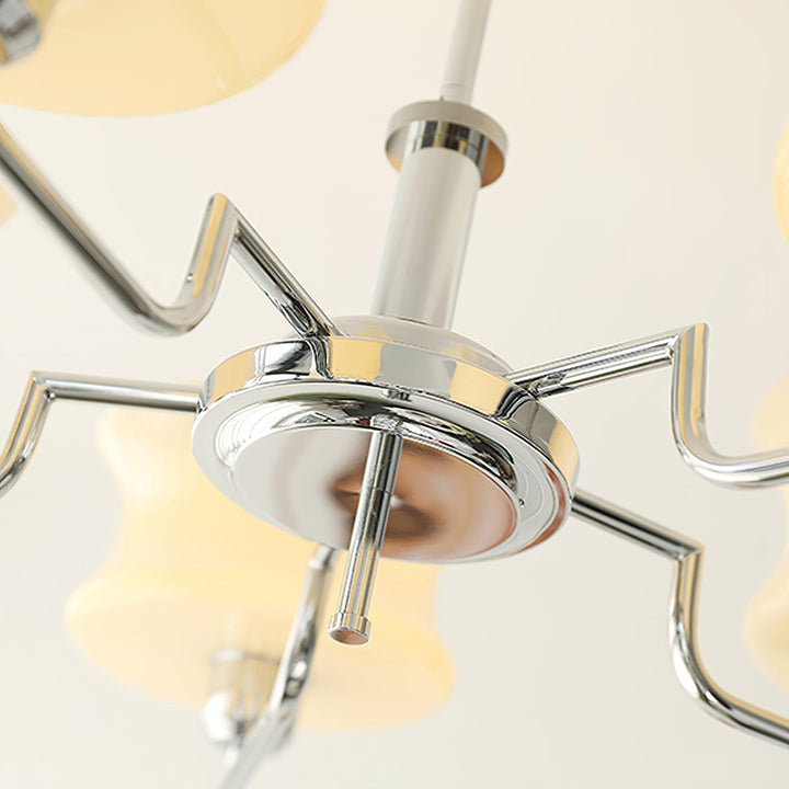 Lustra Chandelier en Verre Vintage Doré Naturel - Neutralighting
