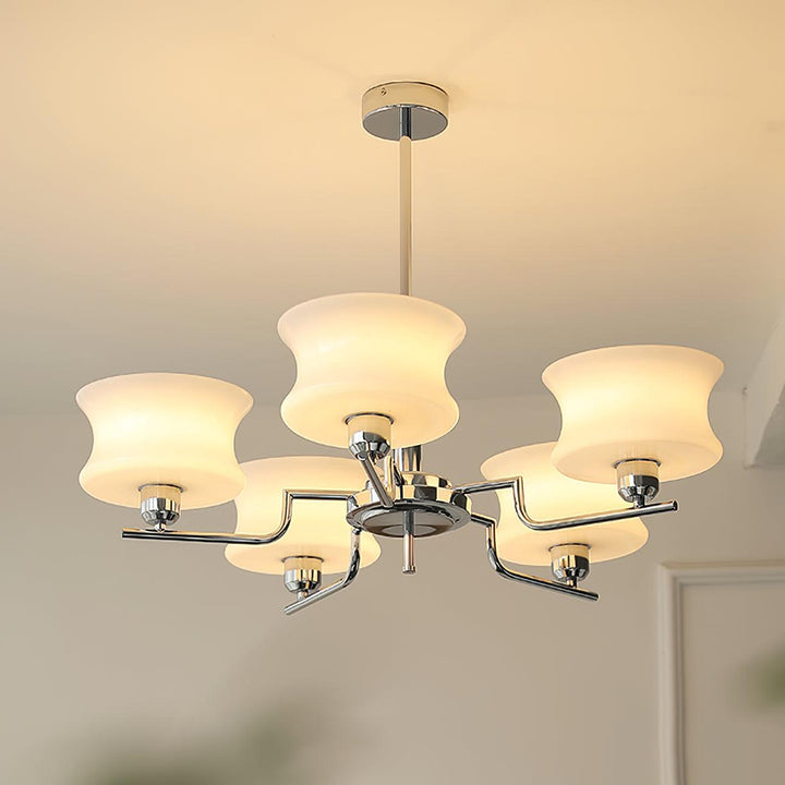 Lustra Chandelier en Verre Vintage Doré Naturel - Neutralighting