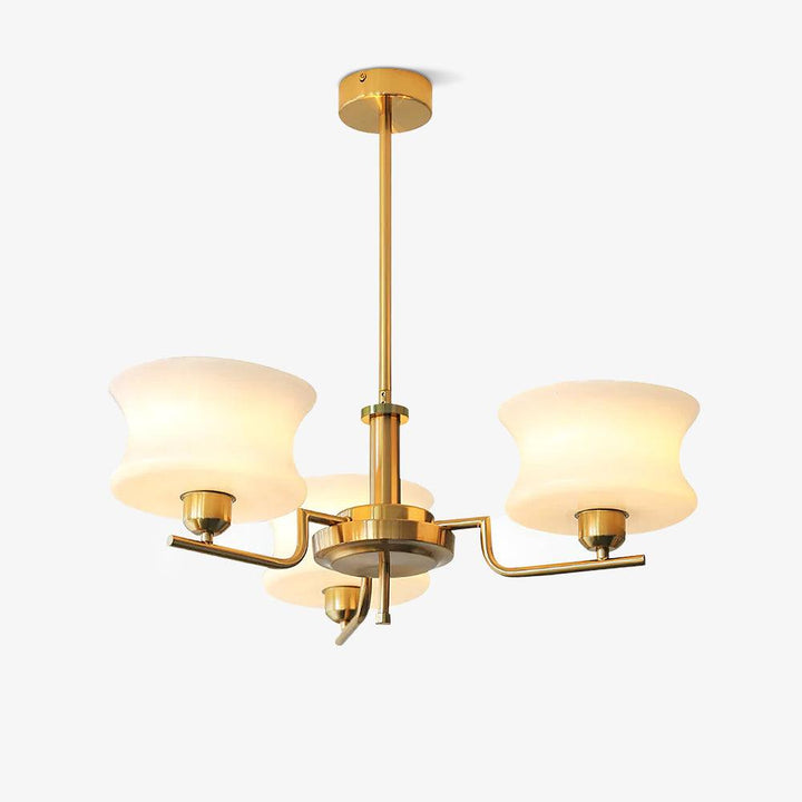 Lustra Chandelier en Verre Vintage Doré Naturel - Neutralighting