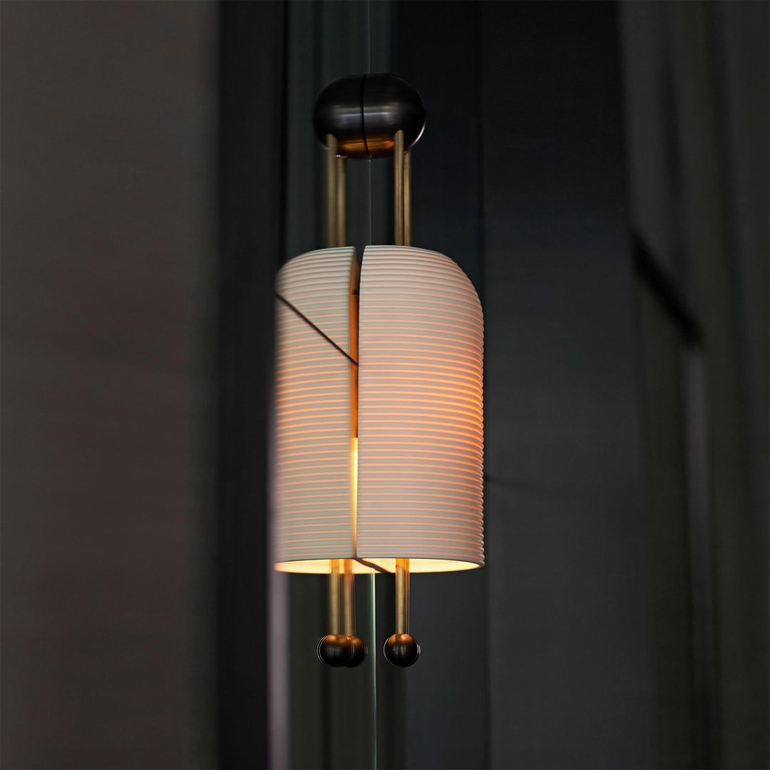 Lustra Applique Murale en Verre Opale Barres Dorées - Neutralighting