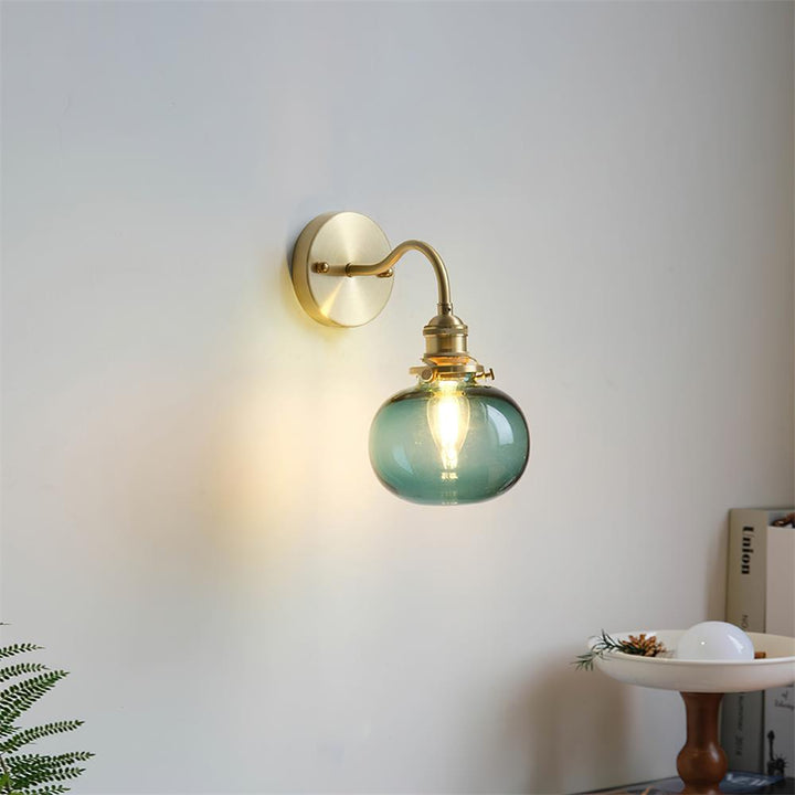 Berliner Applique Murale Bras en Laiton Verre Vintage - Neutralighting