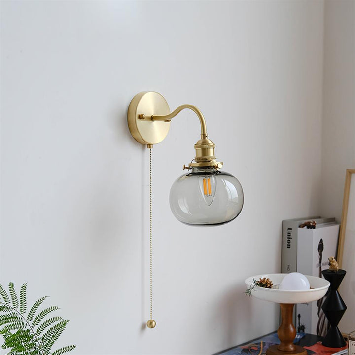Berliner Applique Murale Bras en Laiton Verre Vintage - Neutralighting