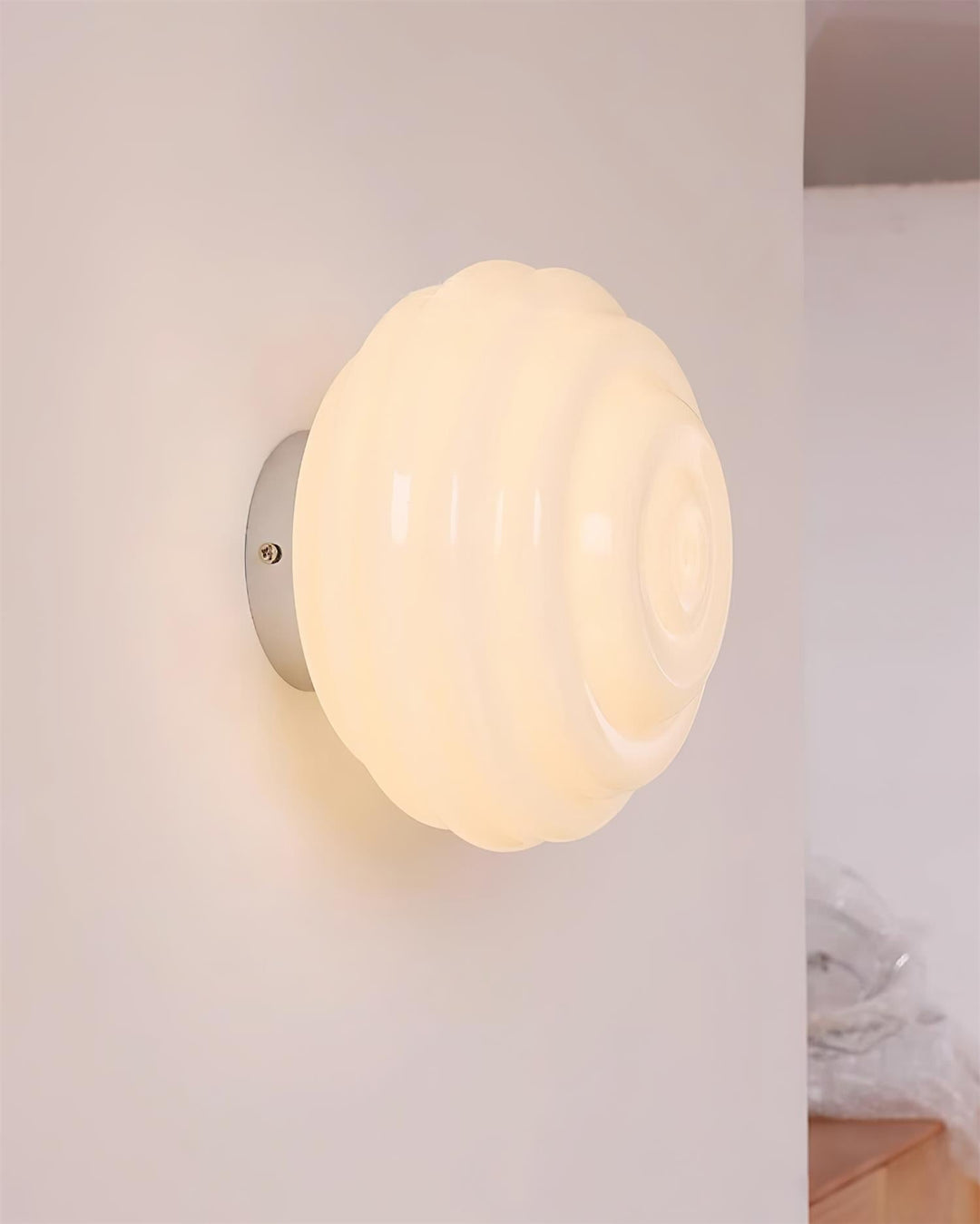 Duvia Applique Murale en Verre Ondulé - Neutralighting