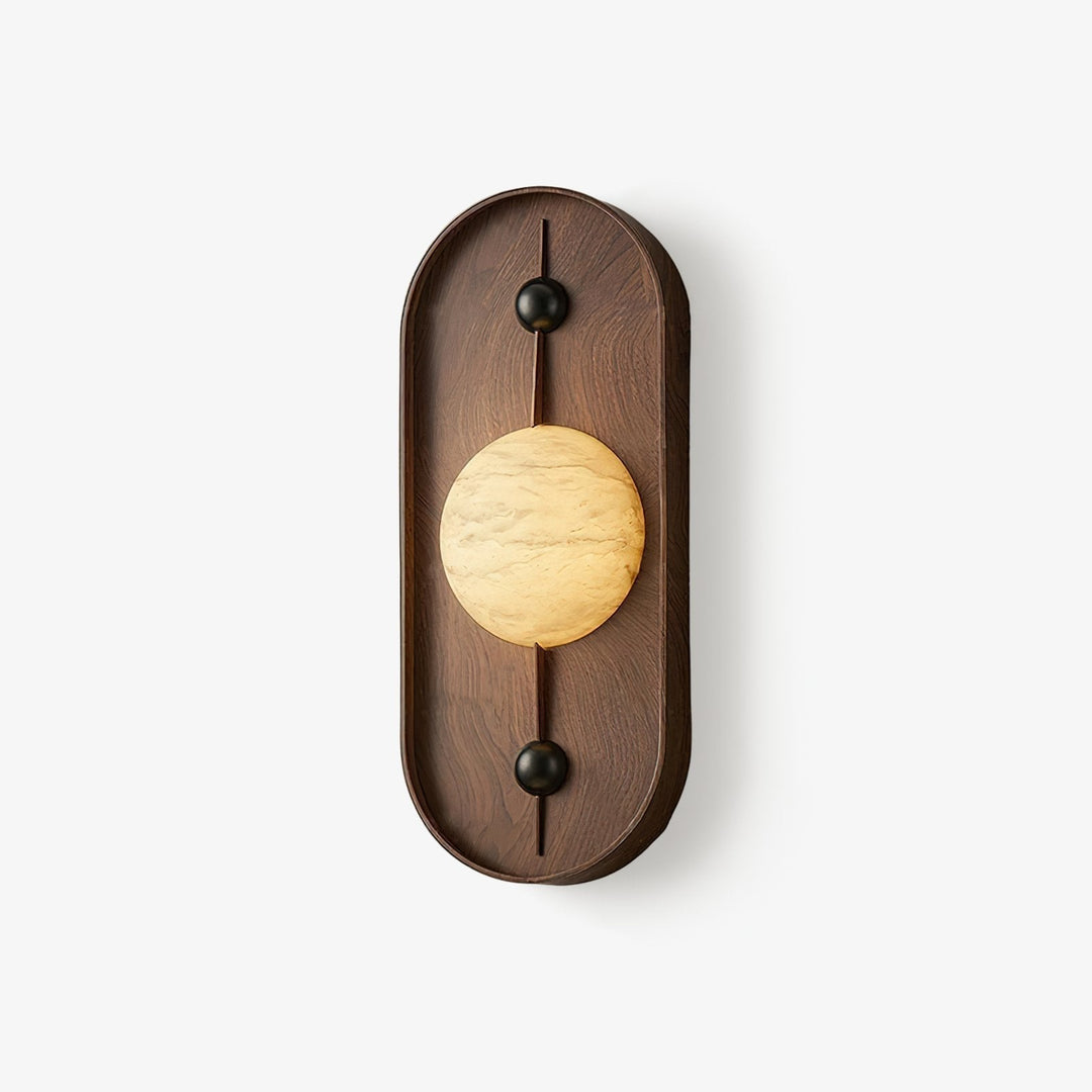 Lyvaran Oval Alabaster Wood Wall Light - Neutralighting