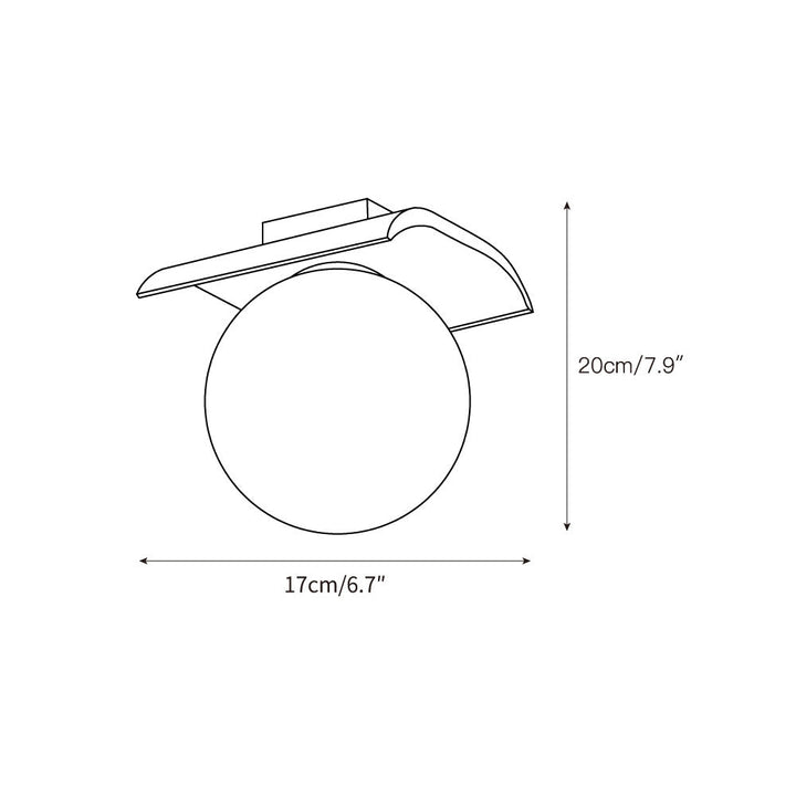 Bianca Globe Moderne Minimaliste Travertin Verre Plafonnier - Neutralighting