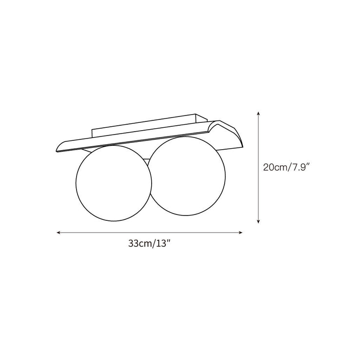 Bianca Globe Moderne Minimaliste Travertin Verre Plafonnier - Neutralighting