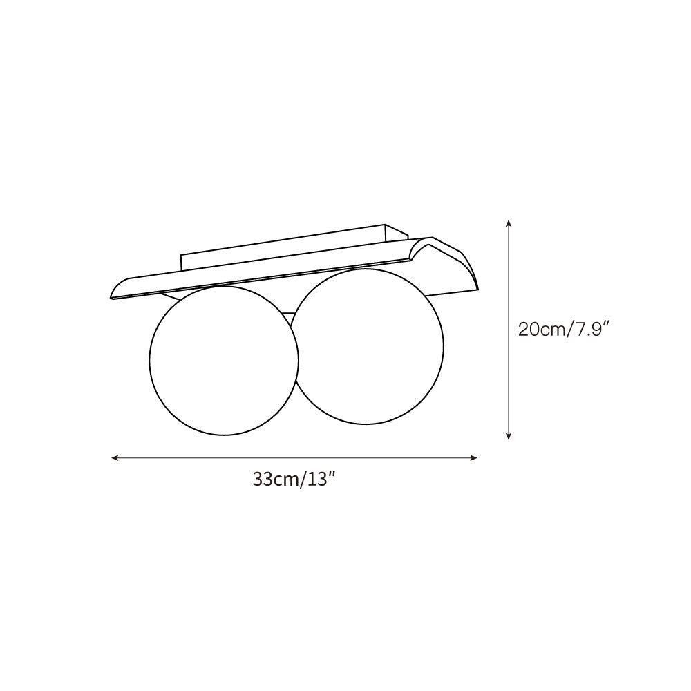 Bianca Globe Moderne Minimaliste Travertin Verre Plafonnier - Neutralighting