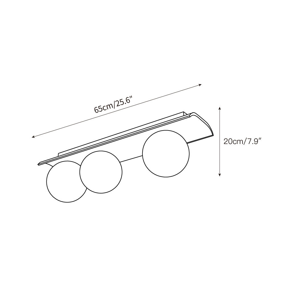 Bianca Globe Moderne Minimaliste Travertin Verre Plafonnier - Neutralighting
