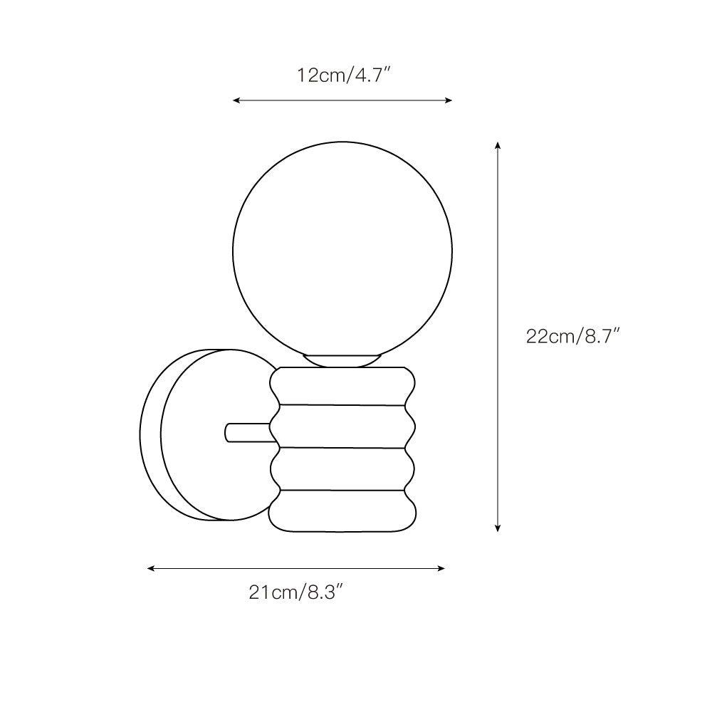 Ljomuvyh Moderne Minimaliste Travertin Verre Applique Murale - Neutralighting