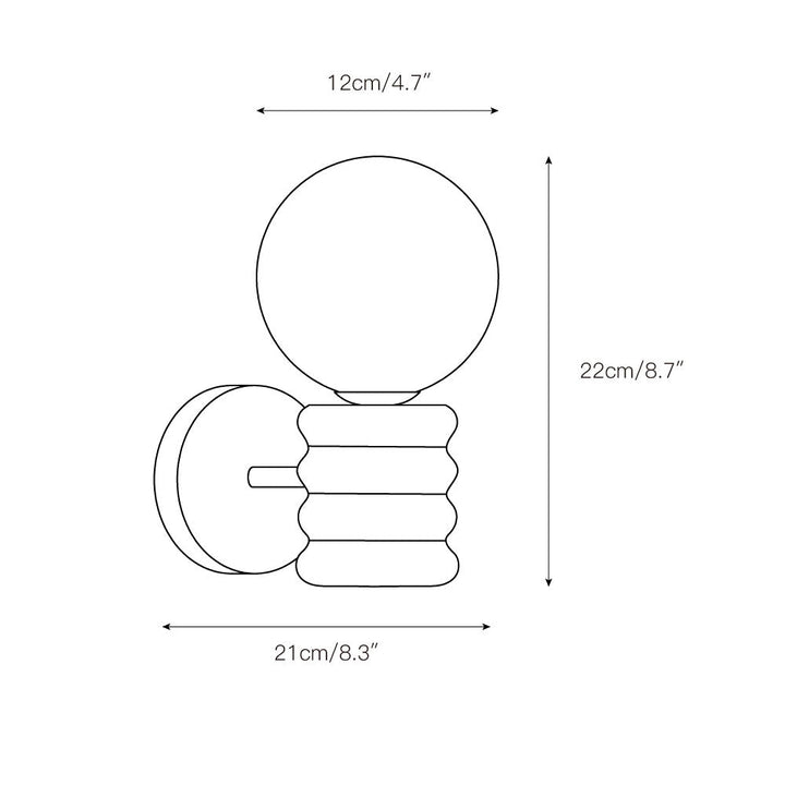 Ljomuvyh Moderne Minimaliste Travertin Verre Applique Murale - Neutralighting
