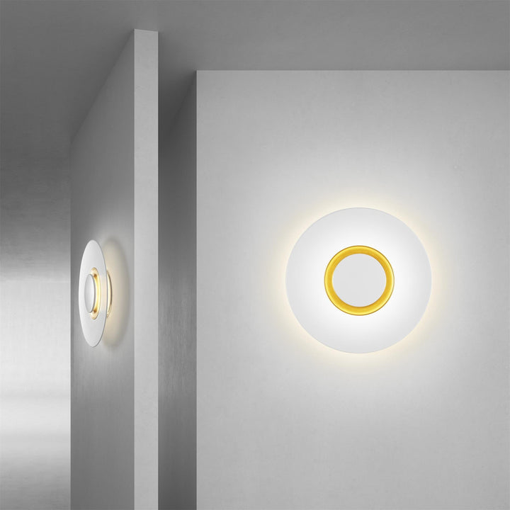 Applique Murale Halo LED Intégré Anneau Doré Moderne Minimaliste - Neutralighting