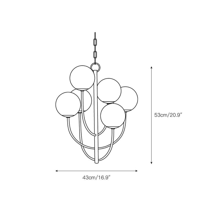 Kvennuvyu Moderne Minimaliste Métal Verre Lustre - Neutralighting