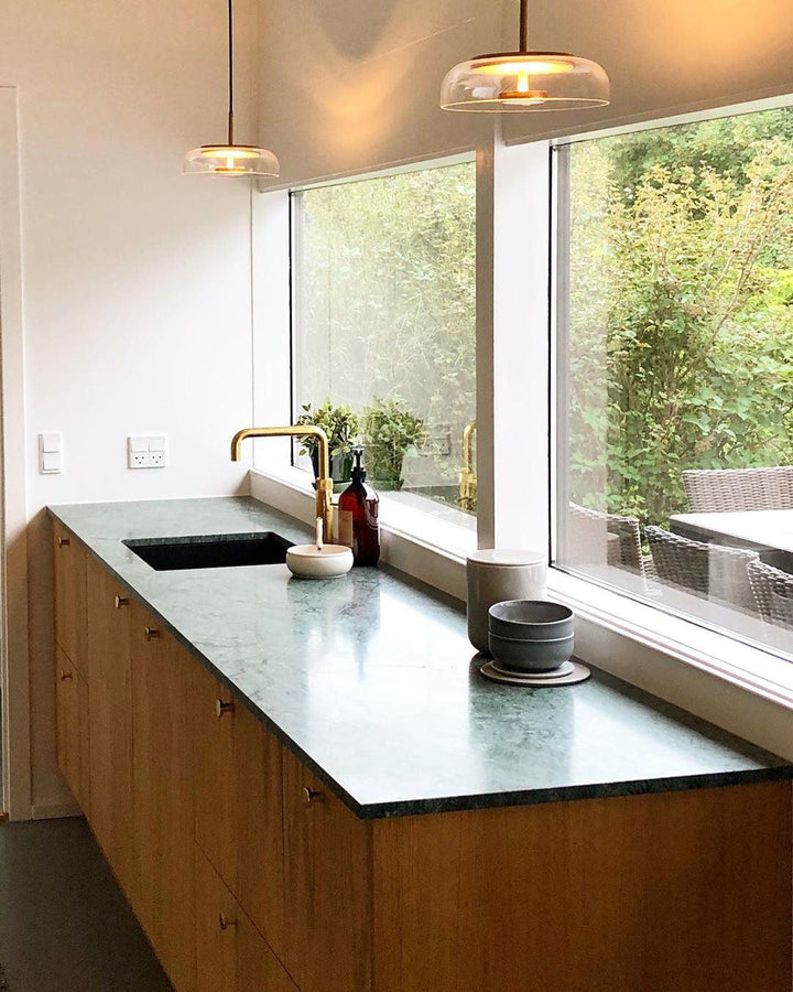 Lustra Suspension en Verre Transparent Élégante - Neutralighting